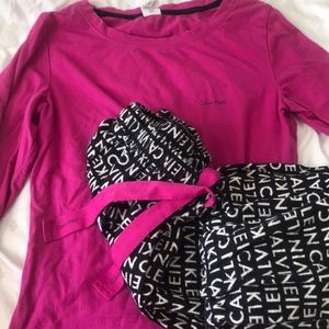 calvin klein pajama set